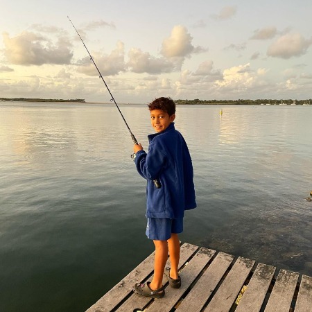 Lilliana Bowrey's brother Billy Bowrey fishing.